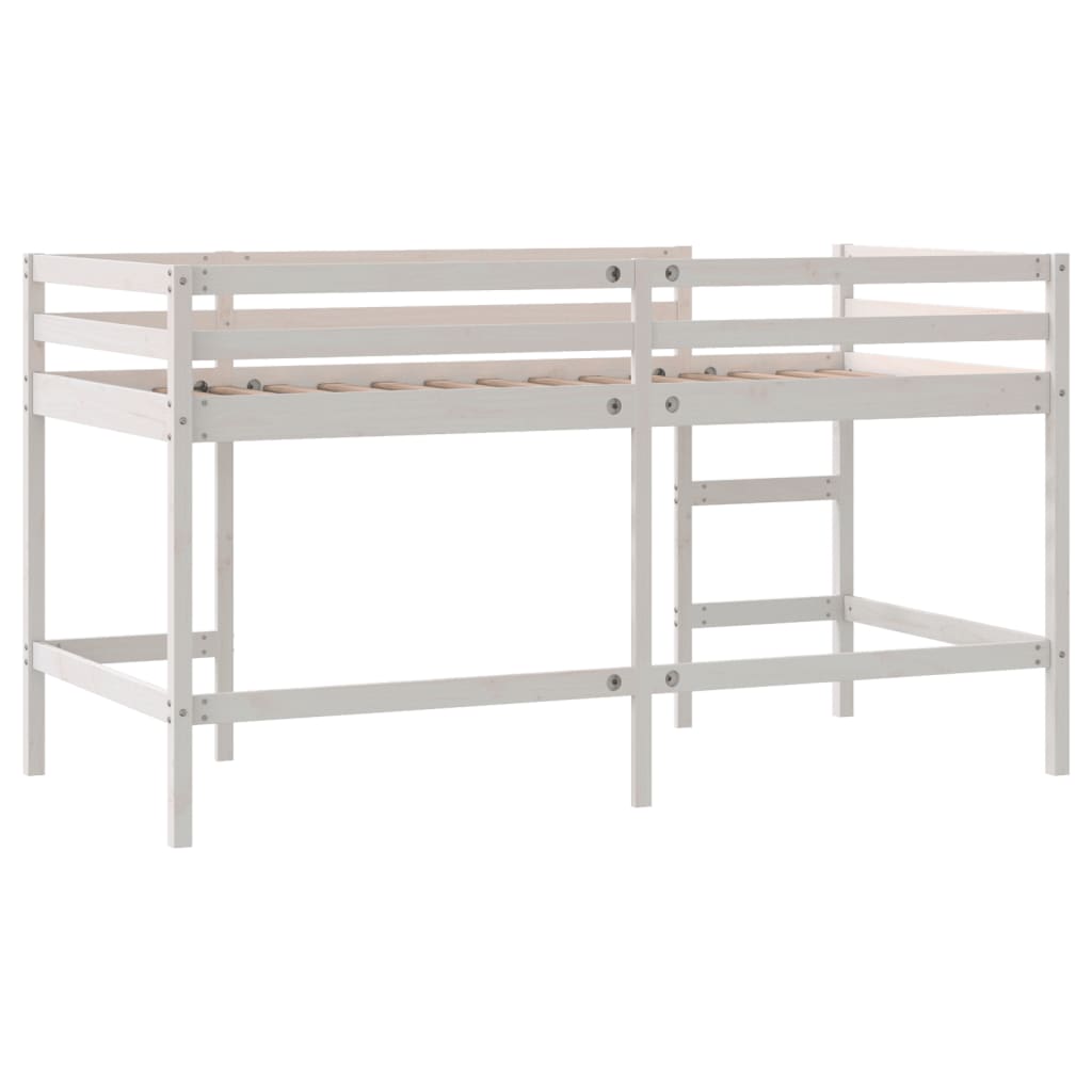 vidaXL Kids' Loft Bed with Ladder White 80x200 cm Solid Wood Pine