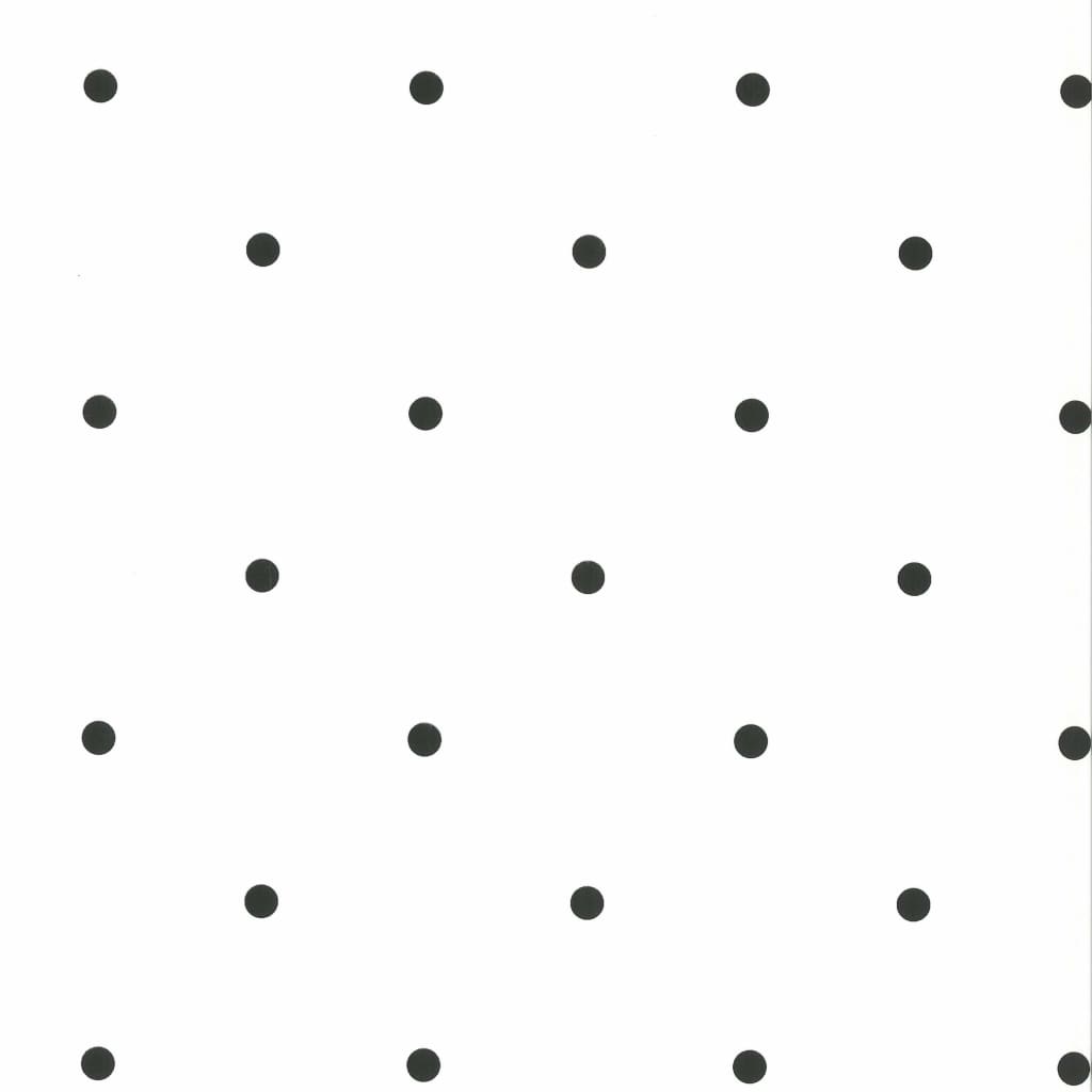 Noordwand Fabulous World Wallpaper Dots White and Black 67105-3
