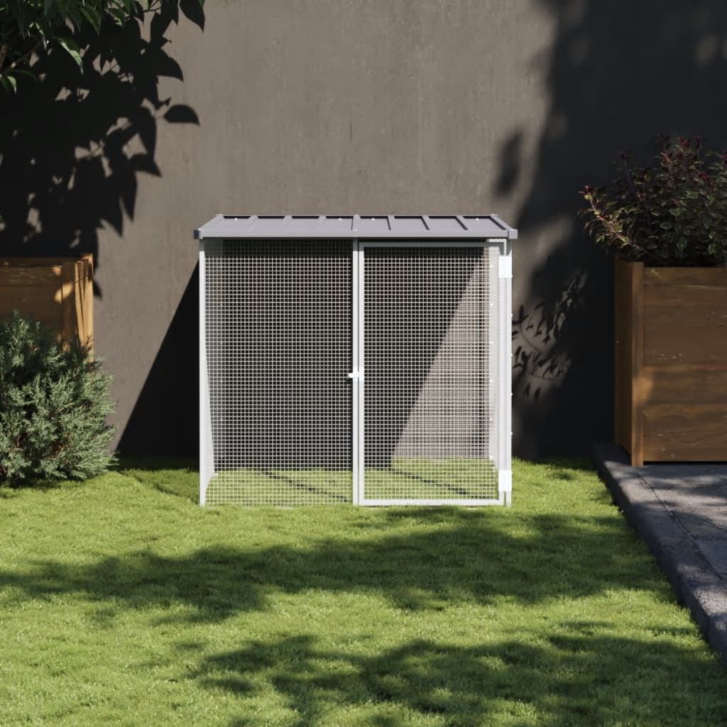 vidaXL Chicken Cage with Roof Light Grey 103x98x90 cm Galvanised Steel
