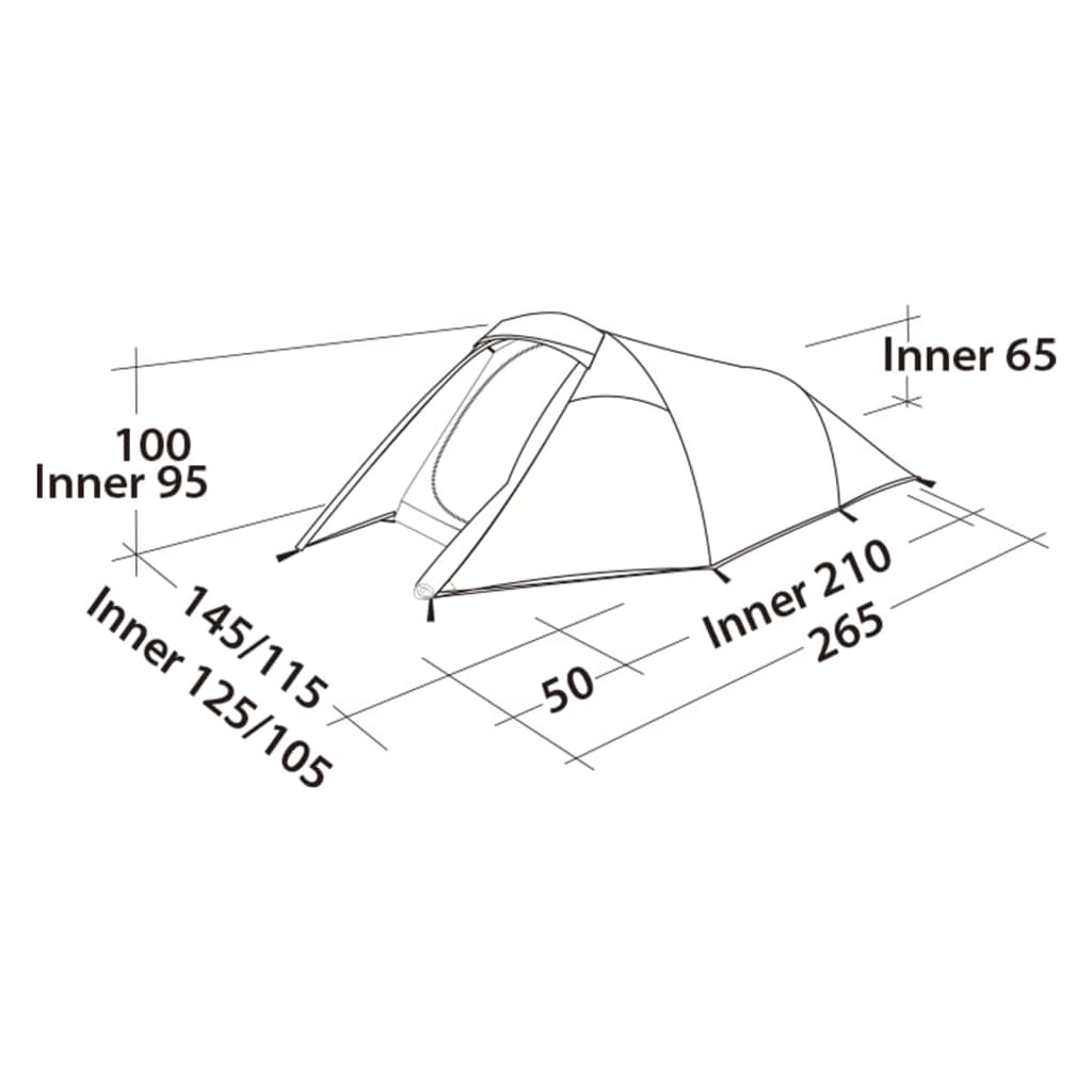 Easy Camp Tunnel Tent Energy 200 Compact 2-person Green