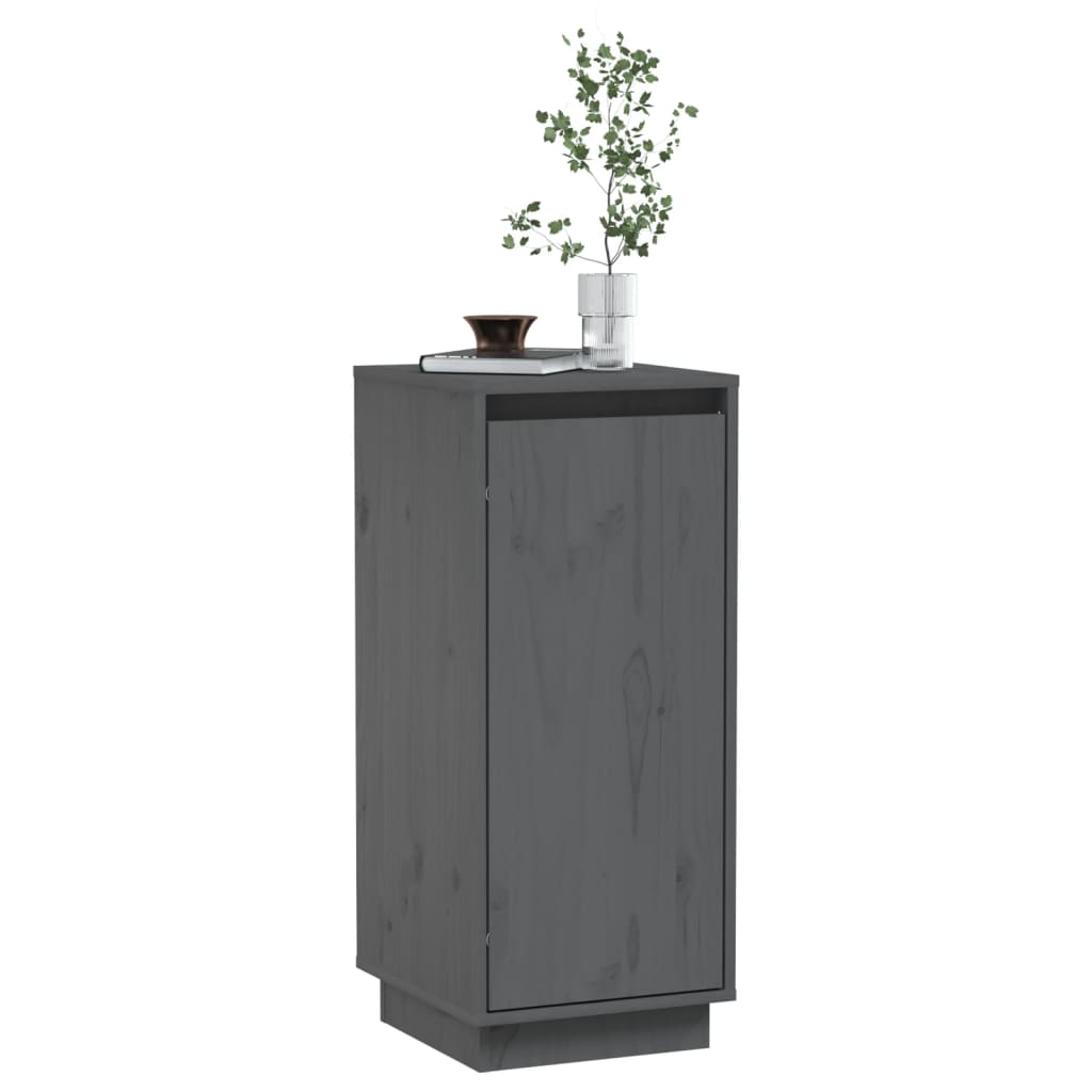 vidaXL Sideboard Grey 31.5x34x75 cm Solid Wood Pine