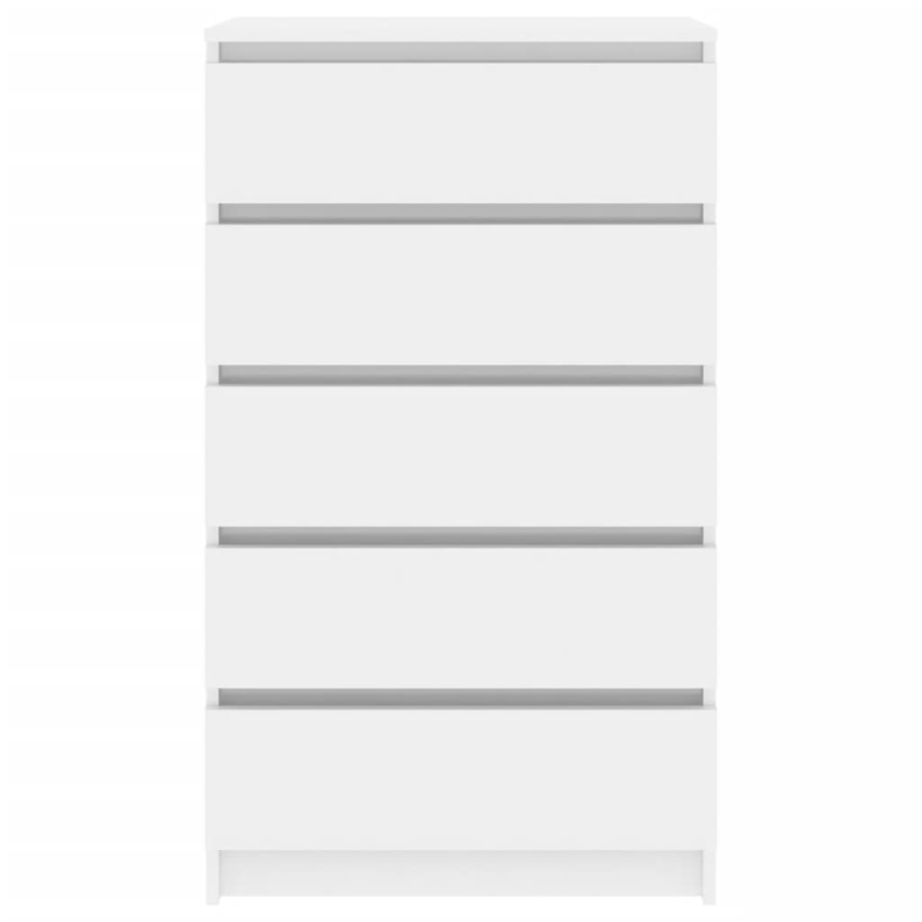 vidaXL Drawer Cabinet High Gloss White 60x36x103 cm Engineered Wood