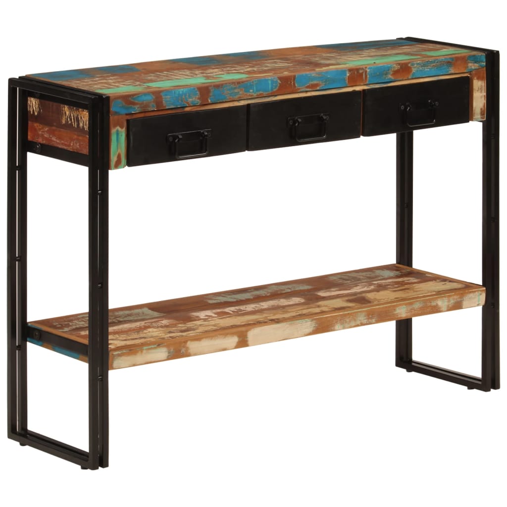 vidaXL Console Table 110x30x76 cm Solid Wood Reclaimed