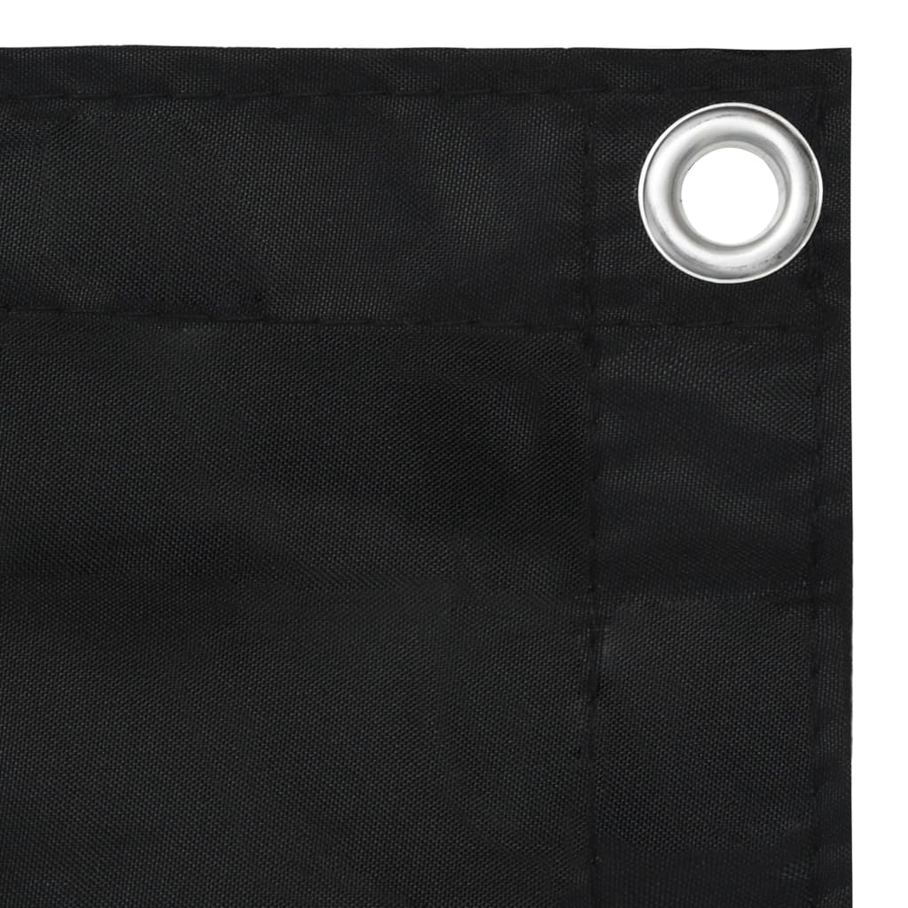 vidaXL Balcony Screen Black 75x300 cm Oxford Fabric