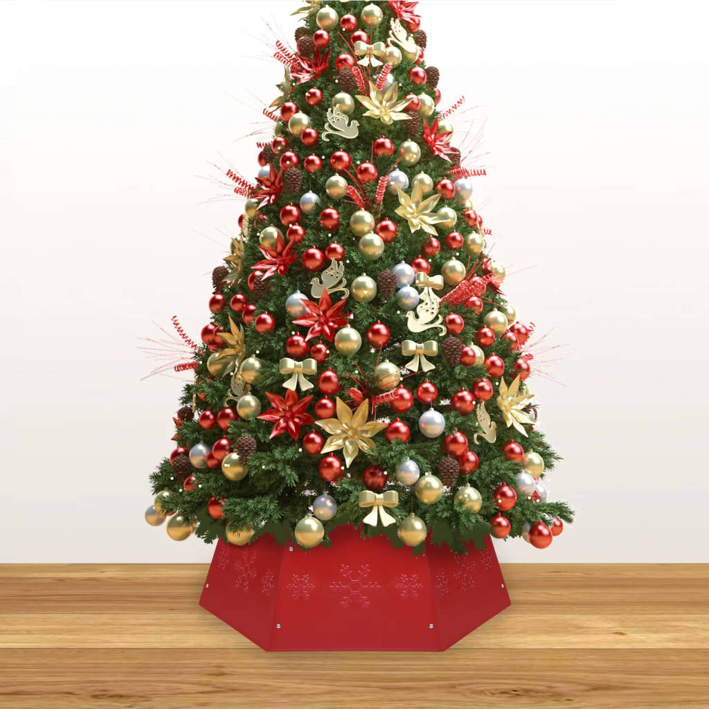 vidaXL Christmas Tree Skirt Red Ø68x25 cm