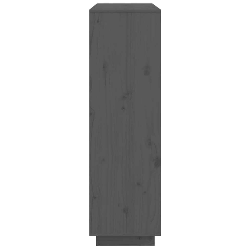 vidaXL Highboard Grey 110.5x35x117 cm Solid Wood Pine