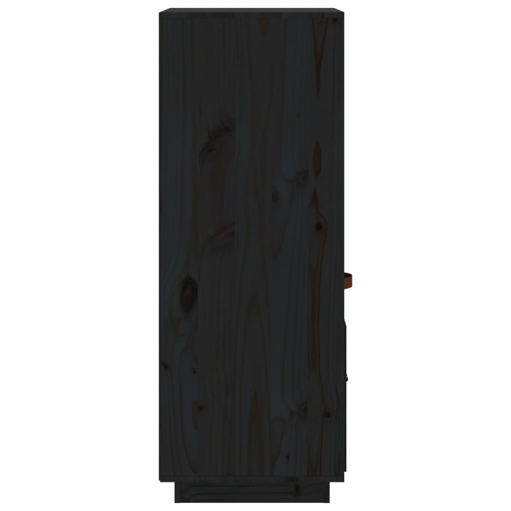 vidaXL Highboard Black 34x40x108,5 cm Solid Wood Pine