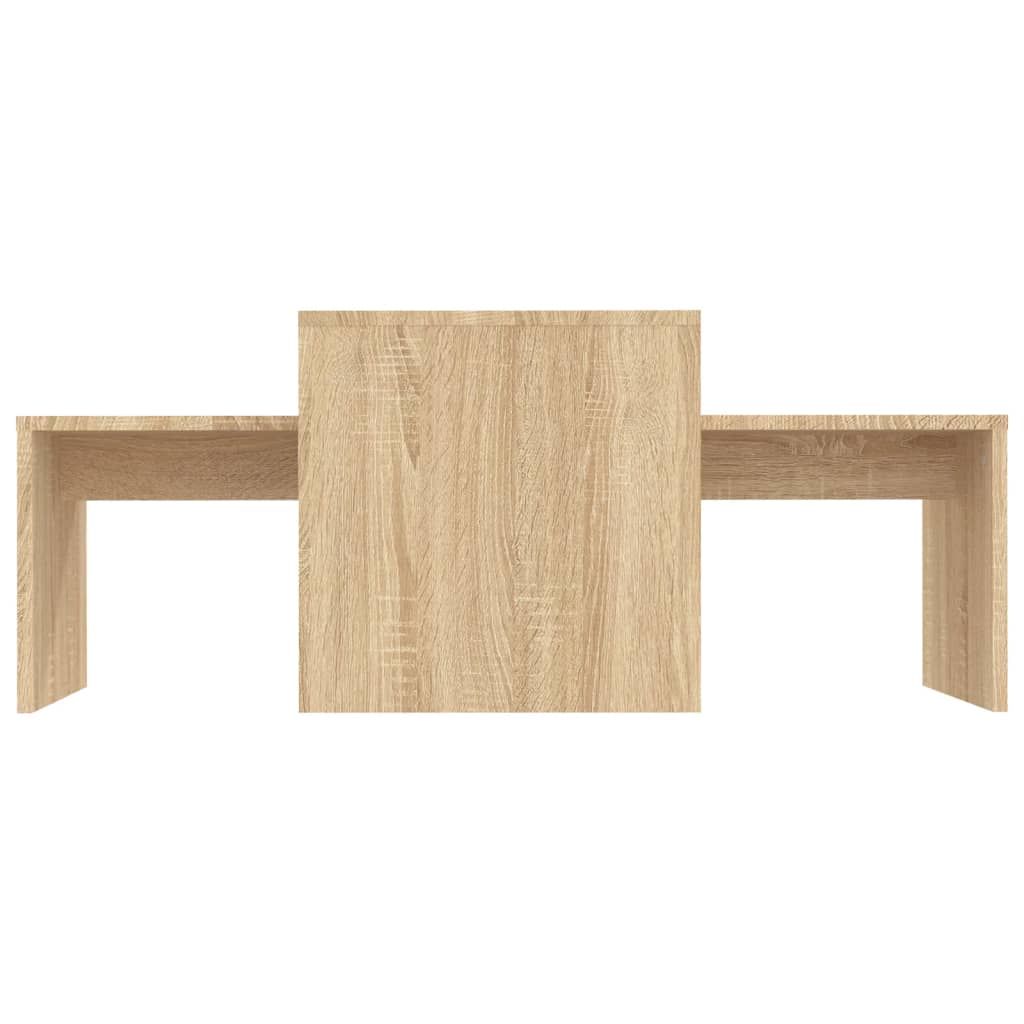 vidaXL Coffee Table Set Sonoma Oak 100x48x40 cm Engineered Wood