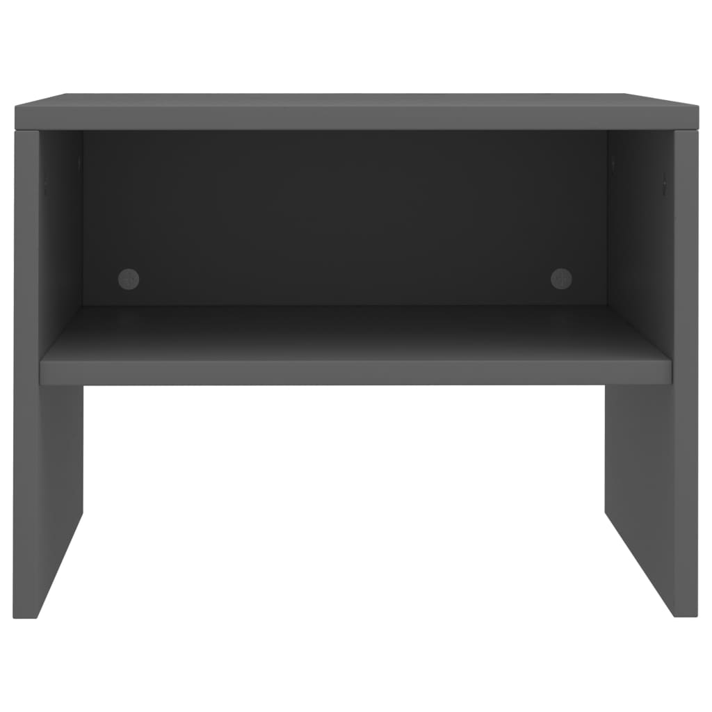 vidaXL Bedside Cabinet Grey 40x30x30 cm Chipboard