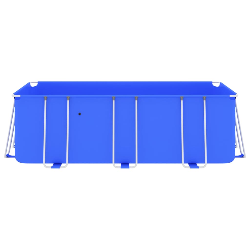 vidaXL Swimming Pool with Steel Frame 400x207x122 cm Blue