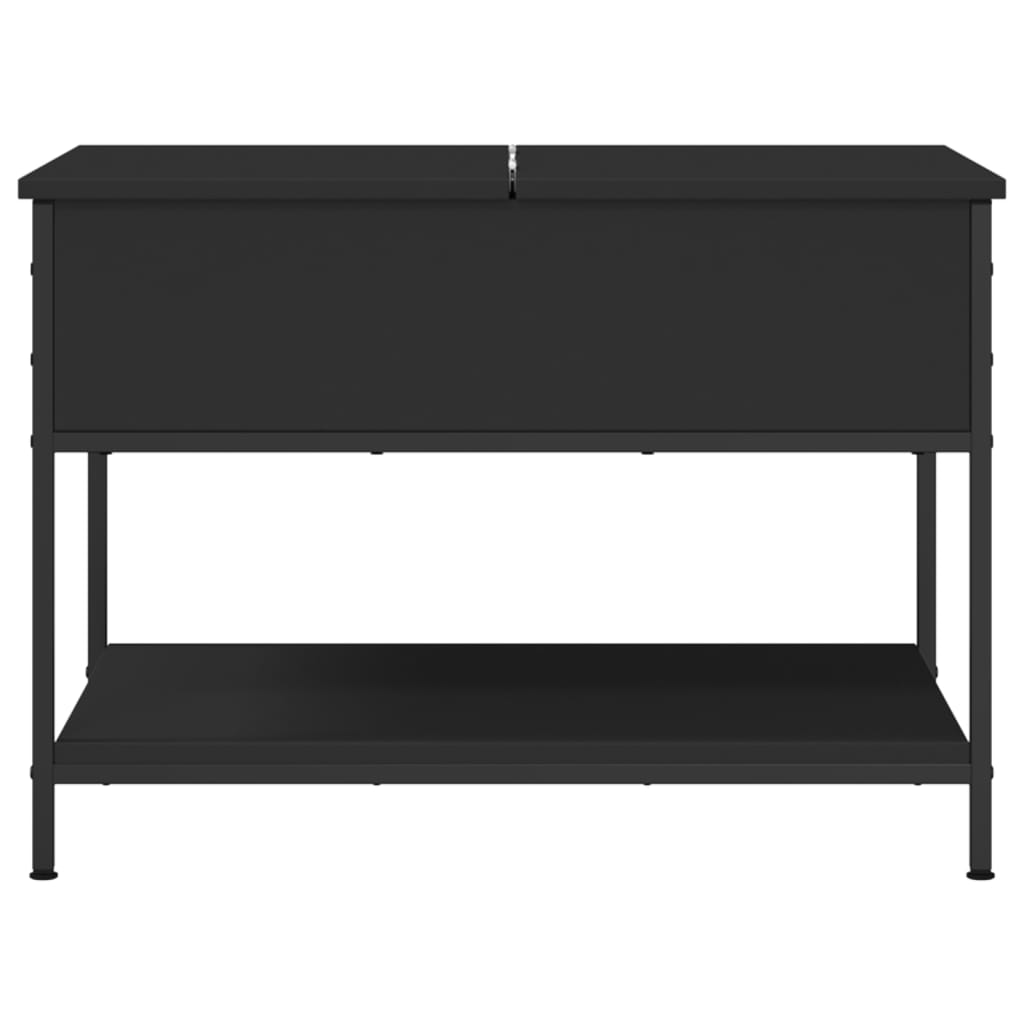 vidaXL Coffee Table Black 70x50x50 cm Engineered Wood and Metal
