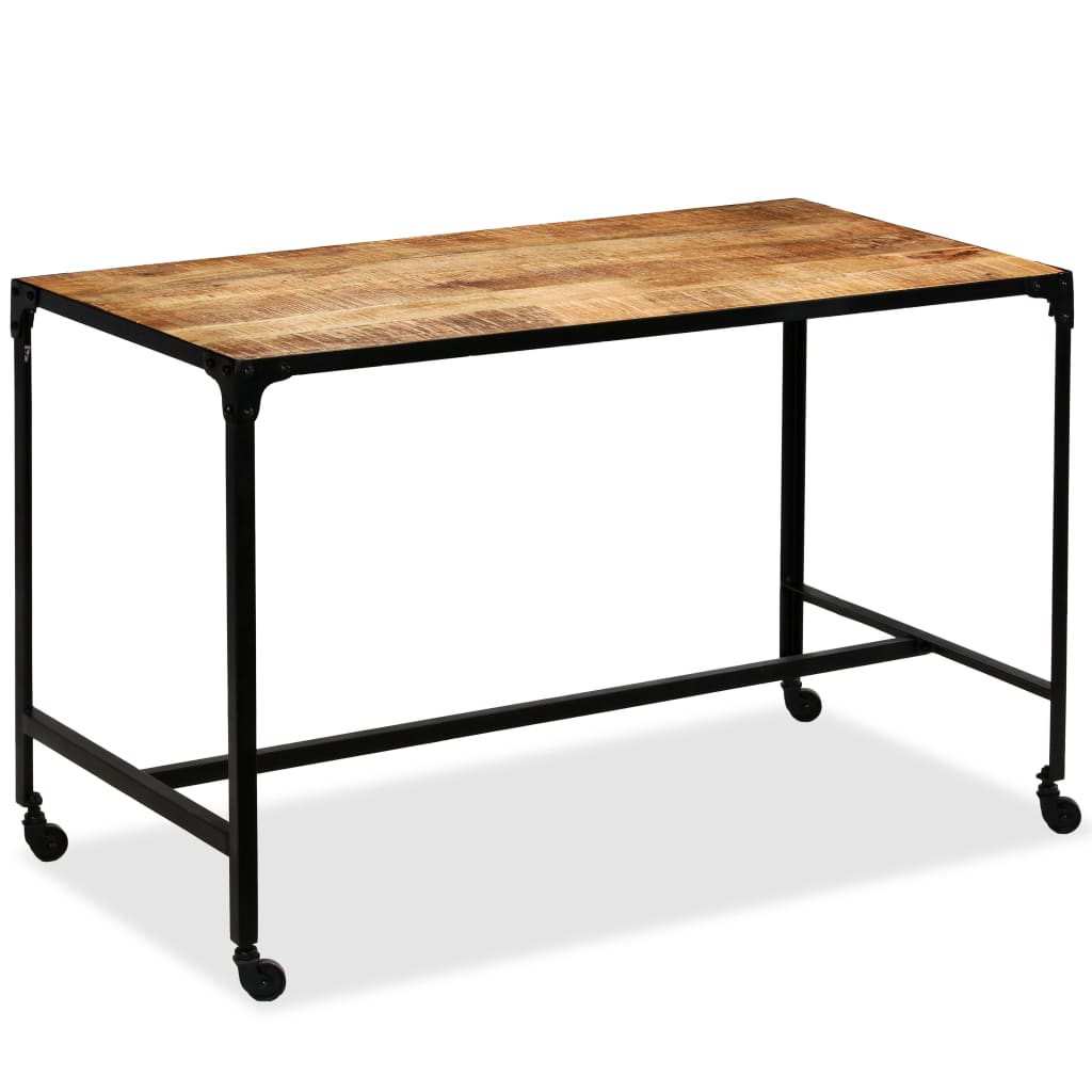 vidaXL Dining Table Solid Mango Wood and Steel 120x60x76 cm
