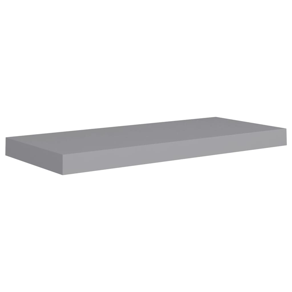 vidaXL Floating Wall Shelves 2 pcs Grey 60x23.5x3.8 cm MDF