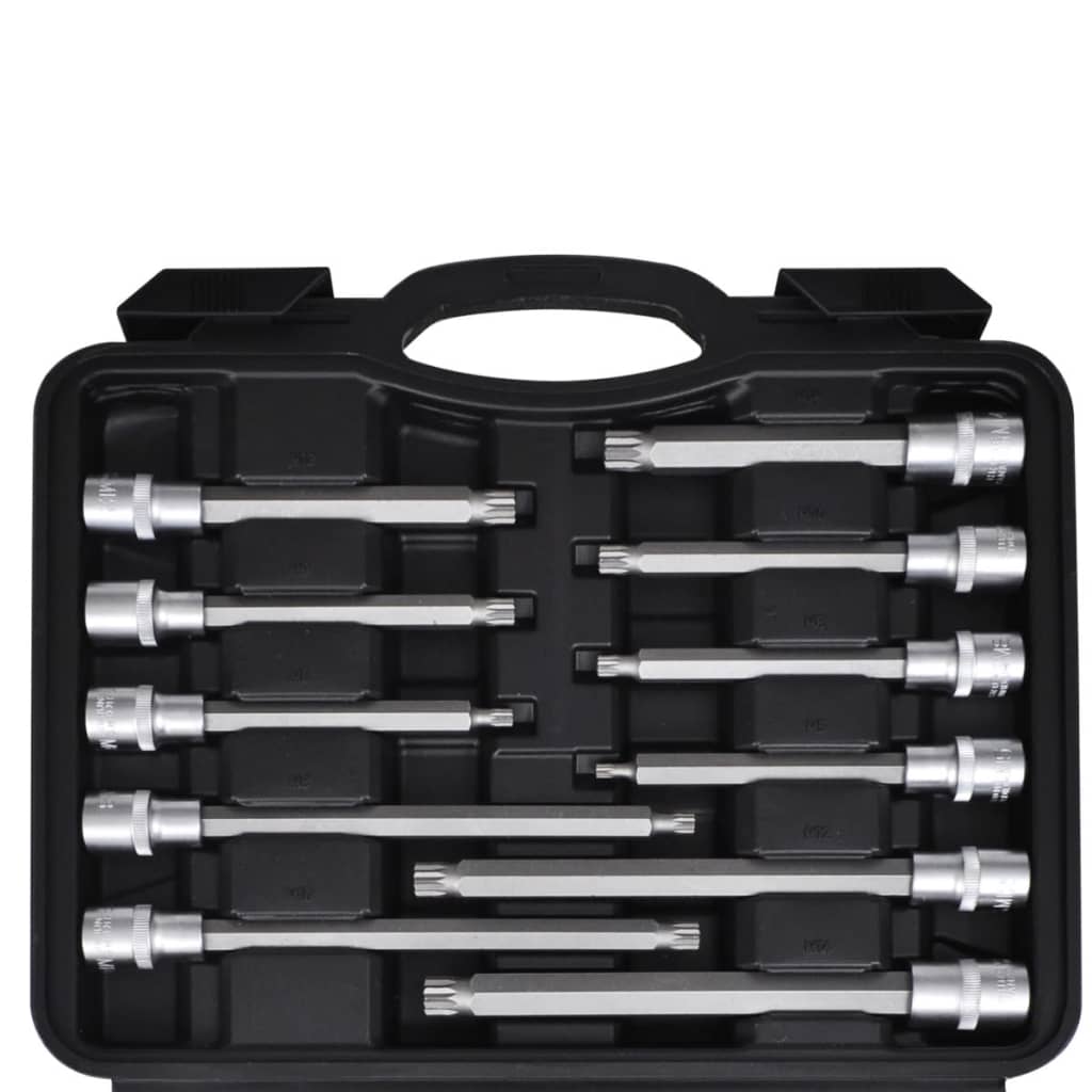 12-Point Bit Set Case Socket Set Tool Box Tool Kit 26 pcs