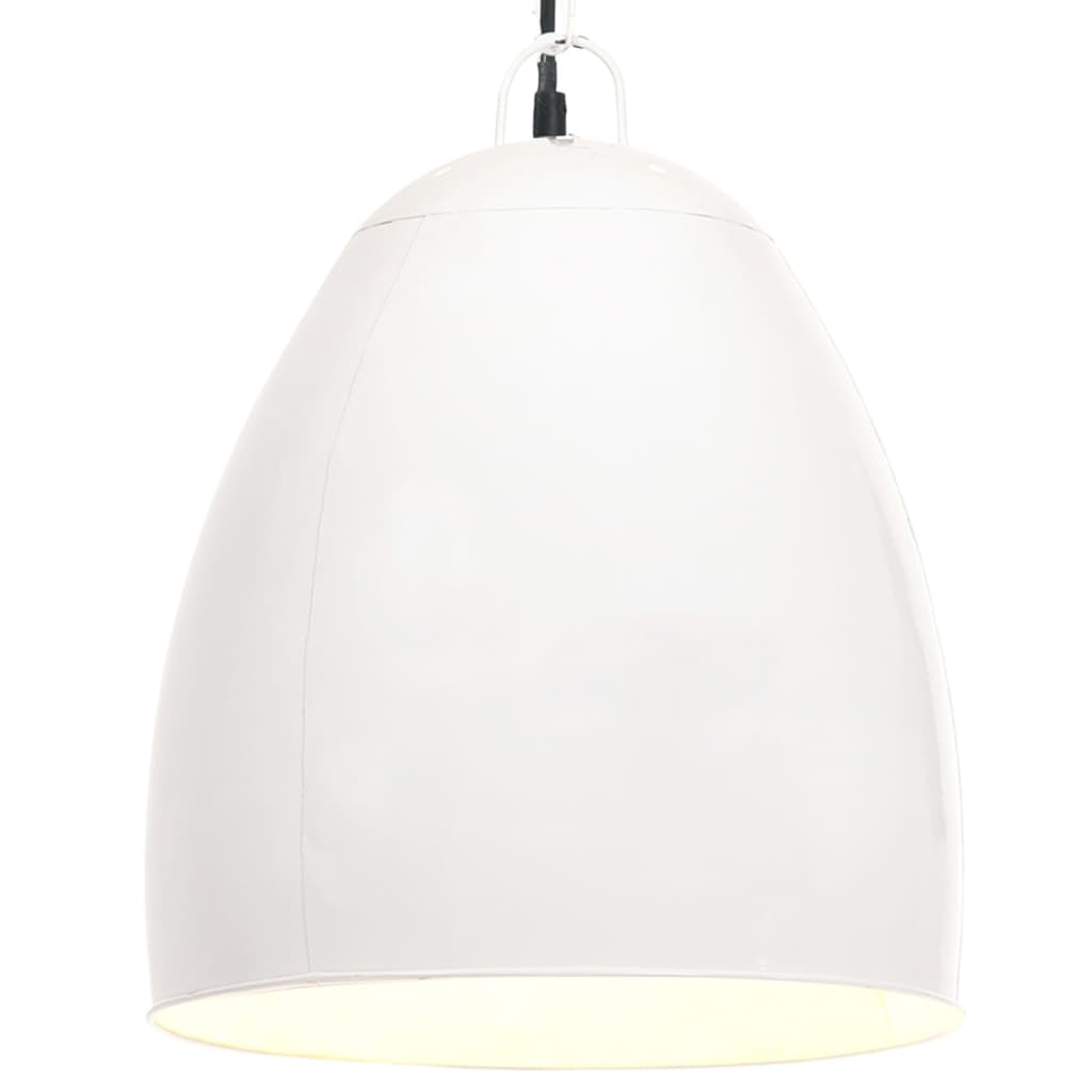 vidaXL Industrial Hanging Lamp 25 W White Round 42 cm E27