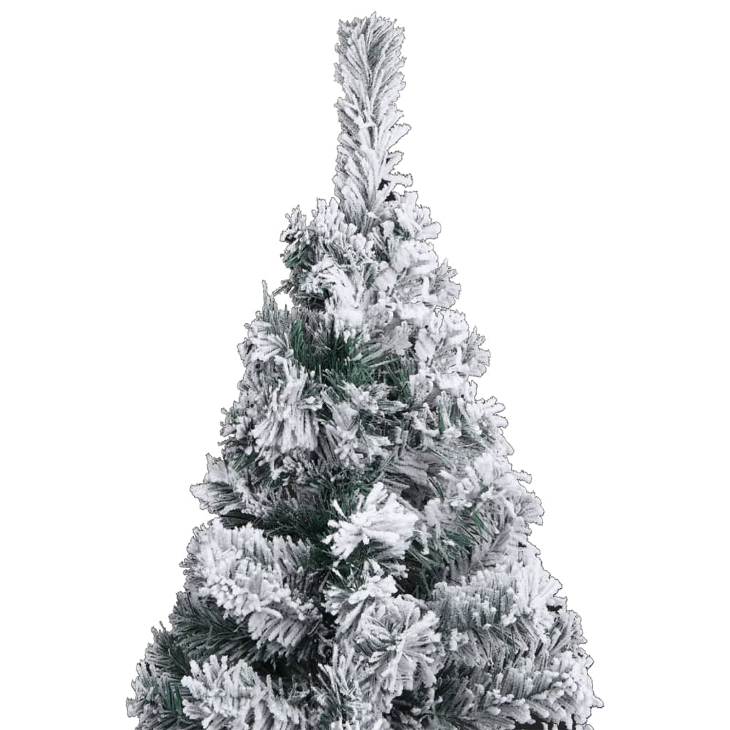 vidaXL Slim Pre-lit Christmas Tree with Ball Set Green 120 cm PVC