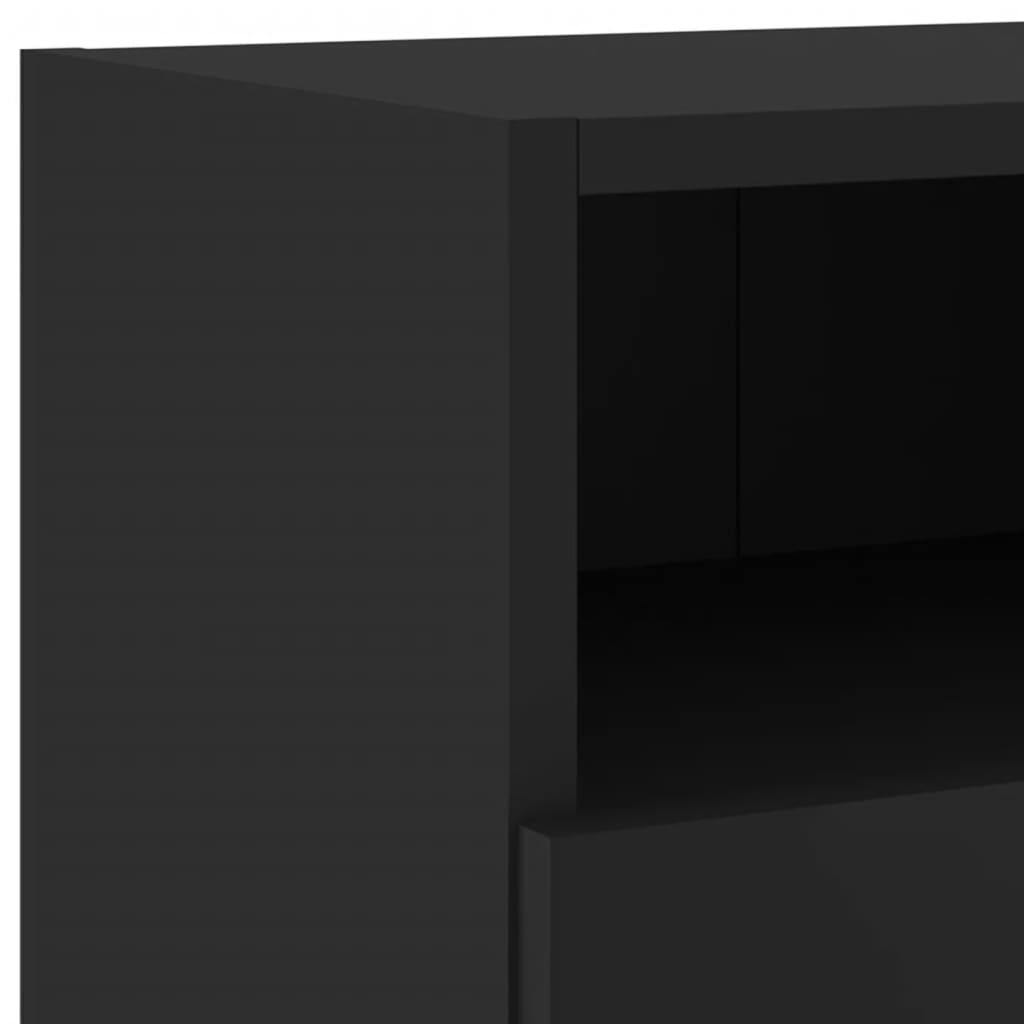 vidaXL 5 Piece TV Wall Cabinets Black Engineered Wood