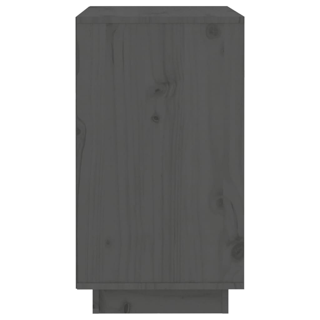 vidaXL Wine Cabinet Grey 55.5x34x61 cm Solid Wood Pine