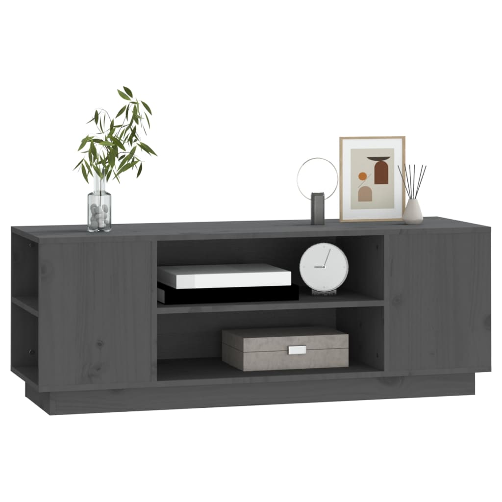 vidaXL TV Cabinet Grey 110x35x40.5 cm Solid Wood Pine