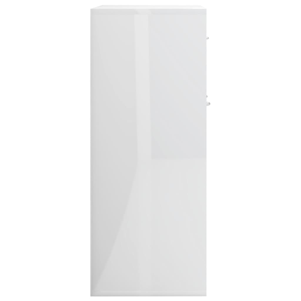 vidaXL Sideboard High Gloss White 60x30x75 cm Engineered Wood