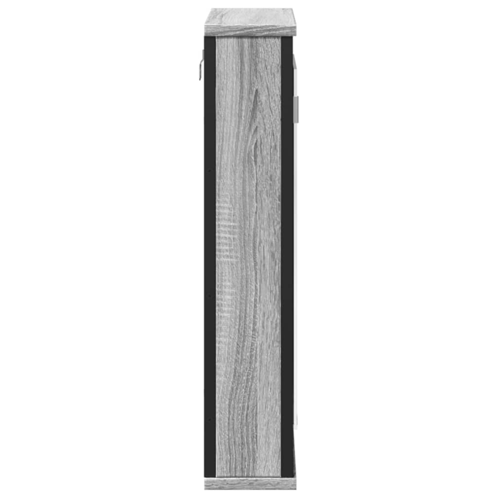 vidaXL Bathroom Mirror Cabinet Grey Sonoma 42x12x60 cm Engineered Wood