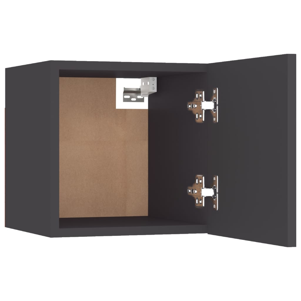 vidaXL Bedside Cabinet Grey 30.5x30x30 cm Engineered Wood