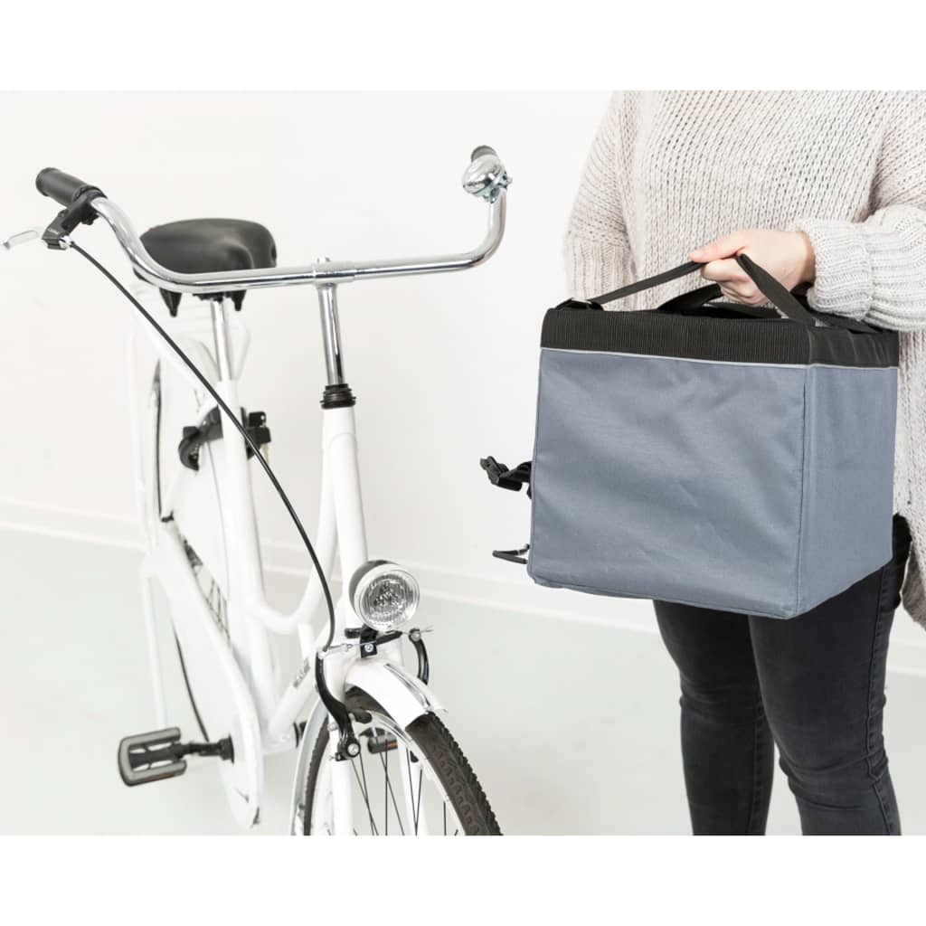 TRIXIE Front Bicycle Basket for Pets 38x25x25 cm Grey