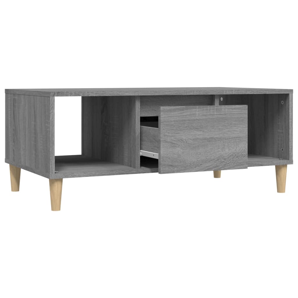 vidaXL Coffee Table Grey Sonoma 90x50x36,5 cm Engineered Wood