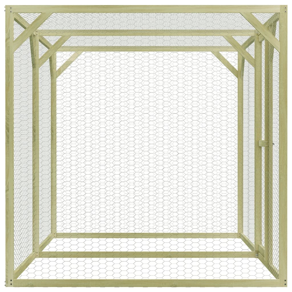vidaXL Chicken Cage 3x1.5x1.5 m Impregnated Wood Pine and Steel