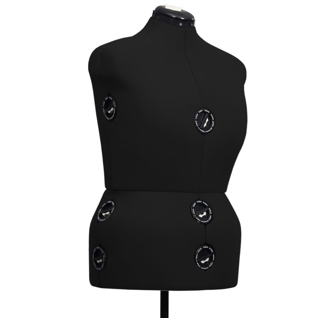 vidaXL Adjustable Dress Form Female Black L Size 44-50