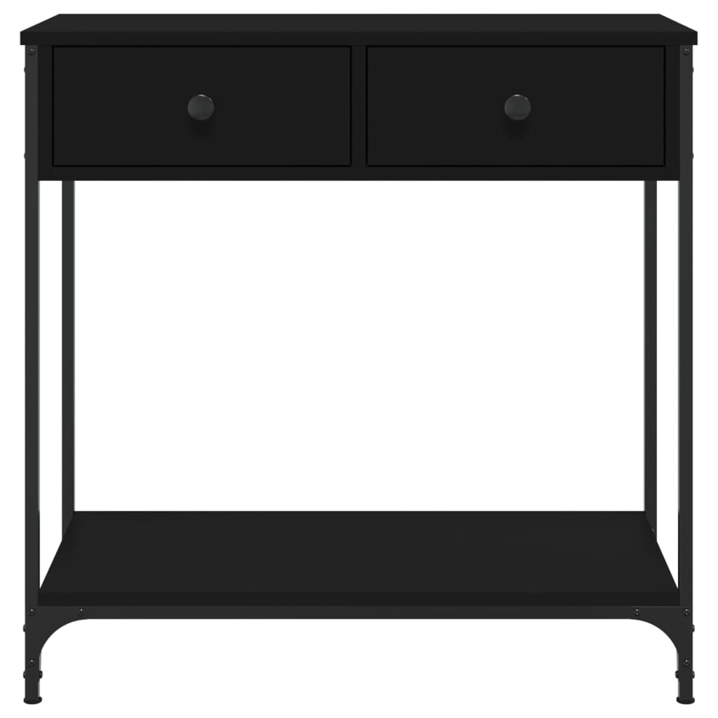 vidaXL Console Table Black 75x34.5x75 cm Engineered Wood