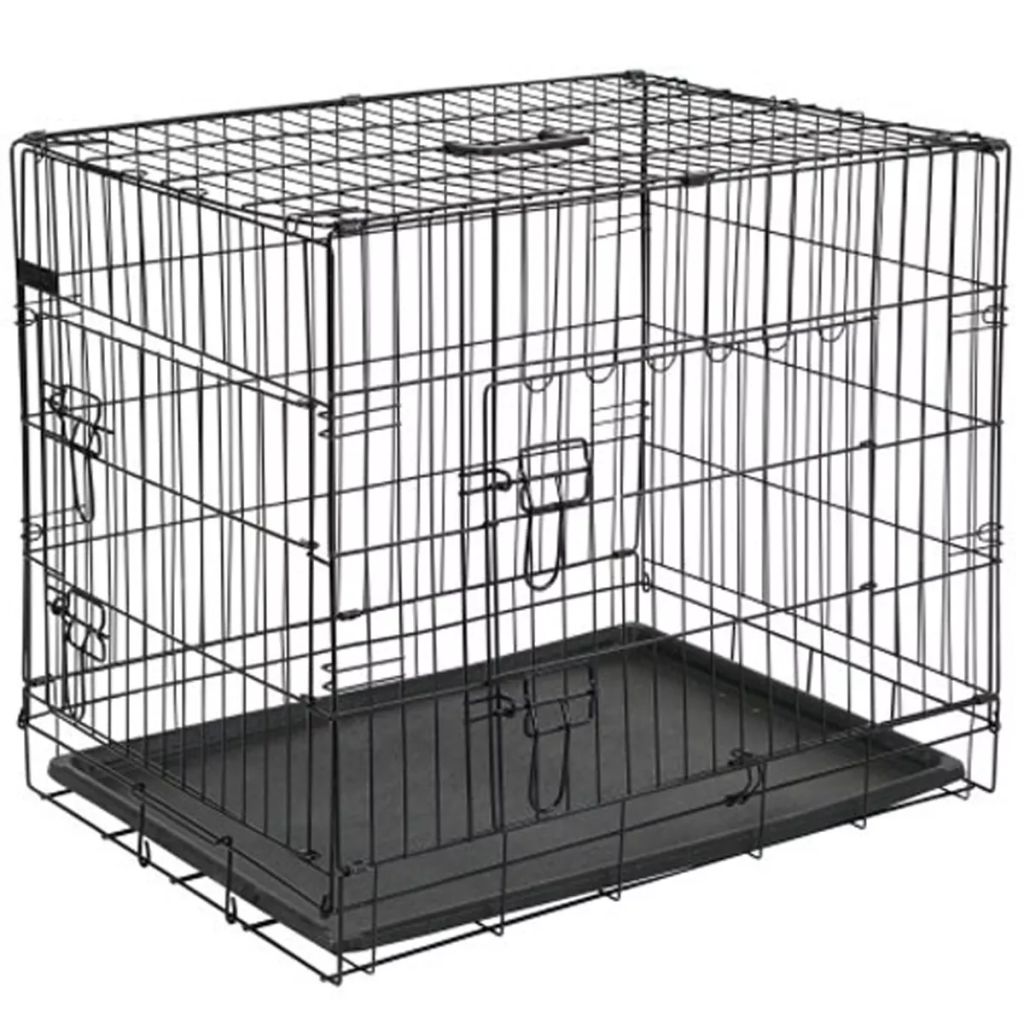 @Pet Dog Crate Metal 50.8x30.5x35.5 cm Black 15006