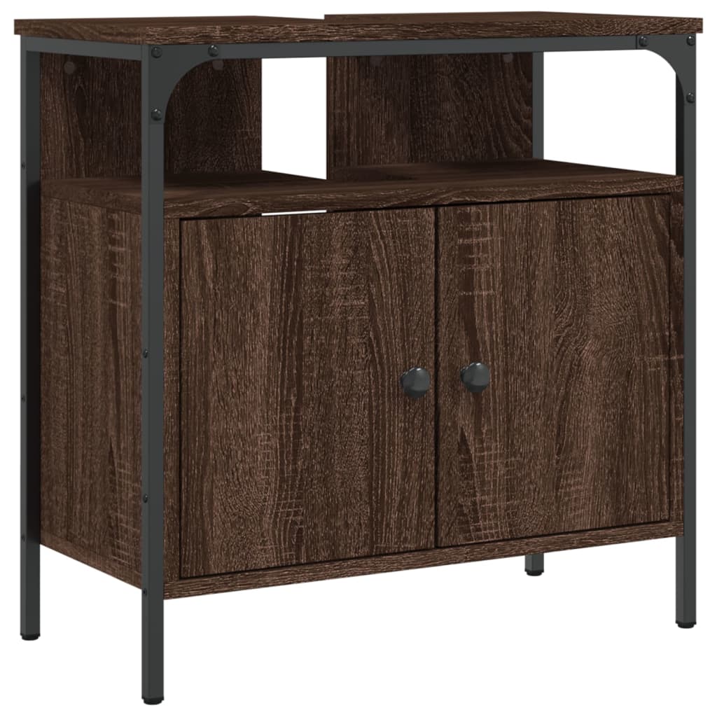 vidaXL Bathroom Sink Cabinet Brown Oak 60x30x60 cm Engineered Wood