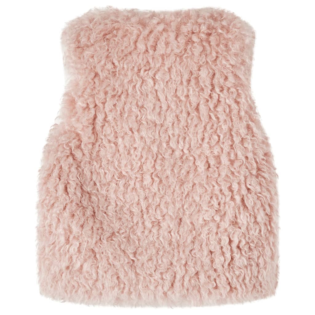 Kids' Vest Faux Fur Light Pink 92