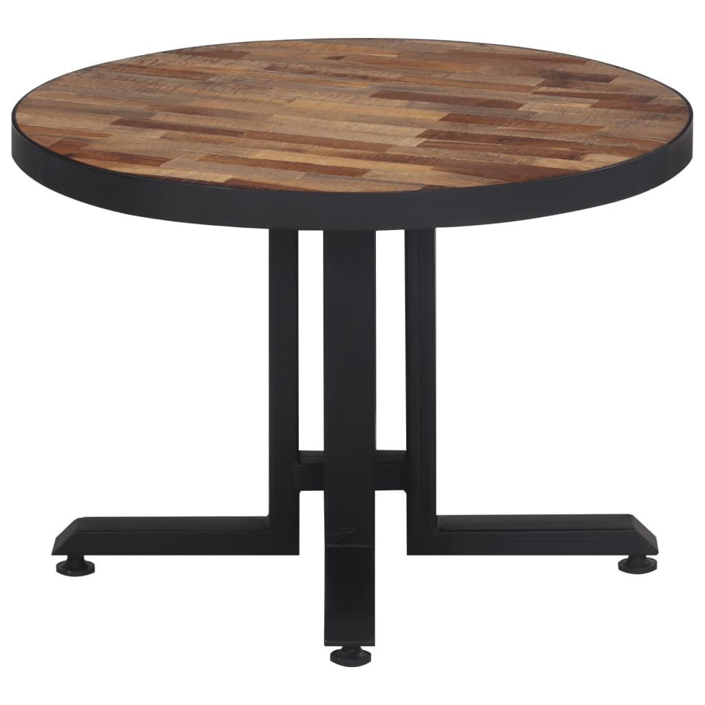 vidaXL Coffee Table Round Ø55x40 cm Solid Reclaimed Teak