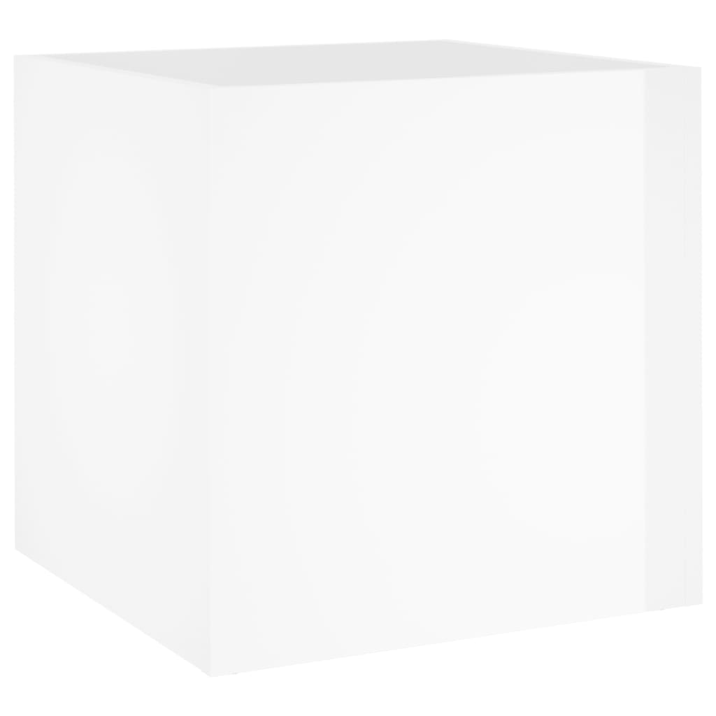 vidaXL Planter Box High Gloss White 40x40x40 cm Engineered Wood