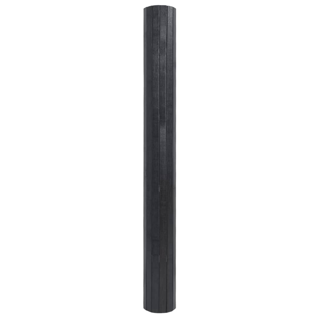 vidaXL Rug Rectangular Grey 100x400 cm Bamboo