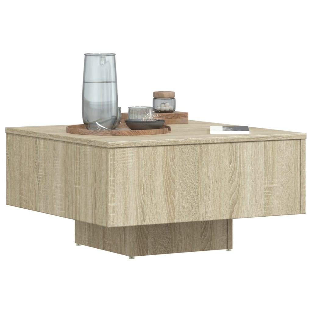 vidaXL Coffee Table Sonoma Oak 60x60x31.5 cm Engineered Wood