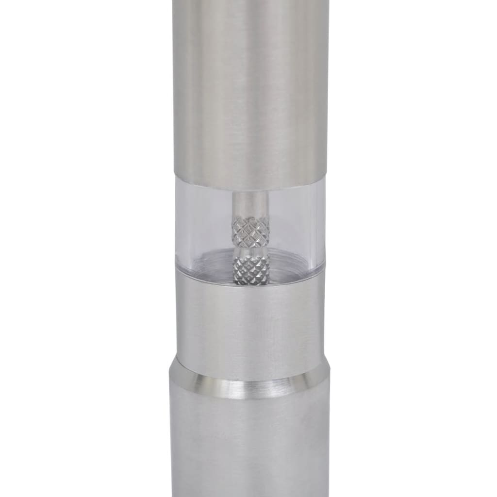 2 Stainless Steel Spring Action Manual Salt and Pepper Mills