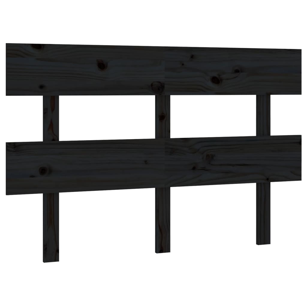 vidaXL Bed Headboard Black 138x3x81 cm Solid Wood Pine