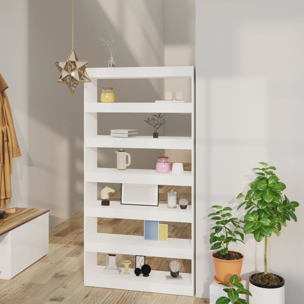 vidaXL Book Cabinet/Room Divider White 100x30x198 cm Engineered wood