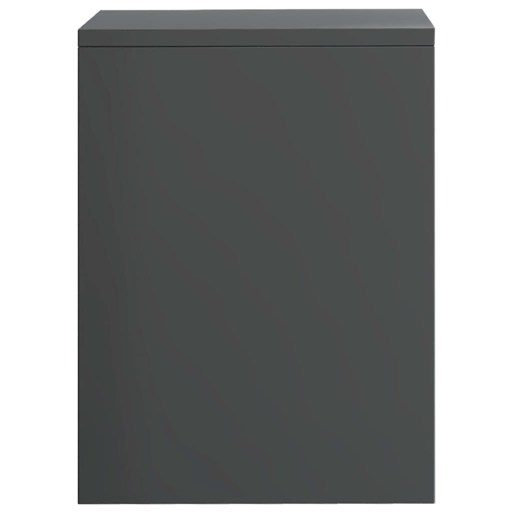 vidaXL Bedside Cabinet High Gloss Grey 40x30x40 cm Engineered Wood