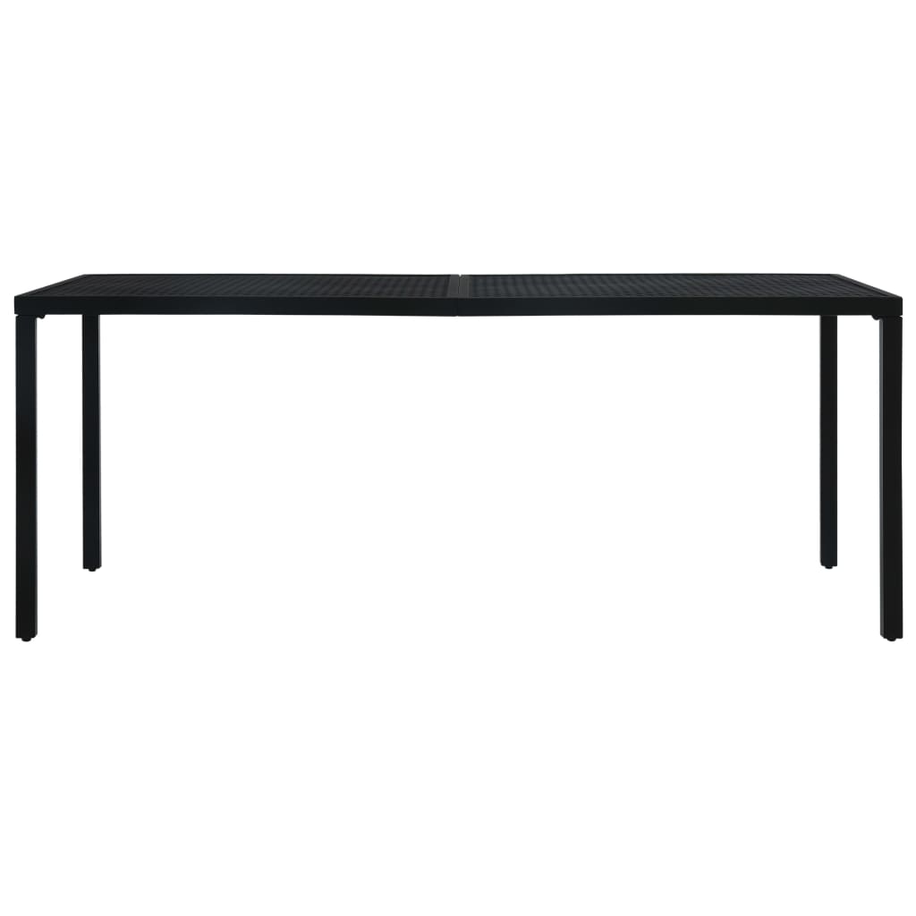 vidaXL Garden Table Black 180x83x72 cm Steel