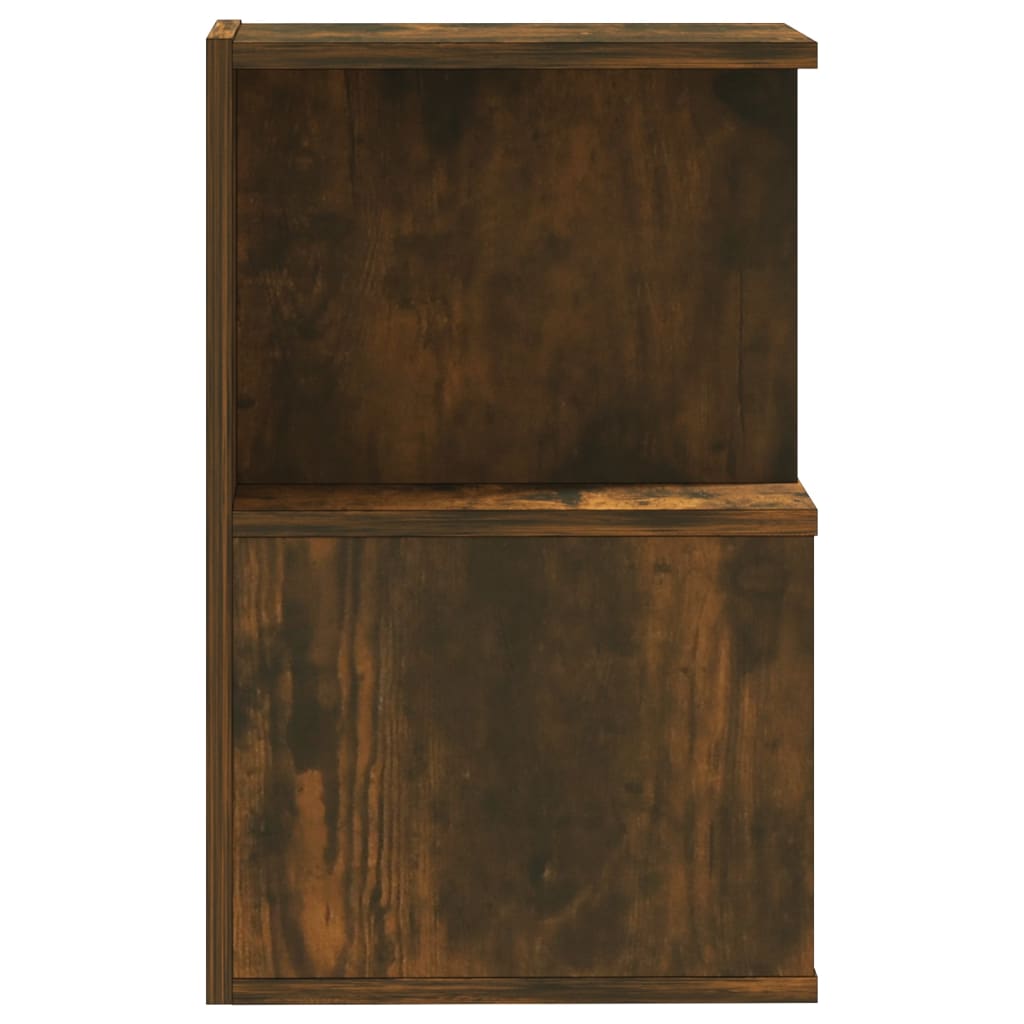 vidaXL Bedside Cabinet Smoked Oak 35x35x55 cm Engineered Wood