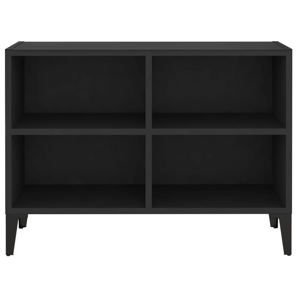 vidaXL TV Cabinet with Metal Legs Black 69.5x30x50 cm