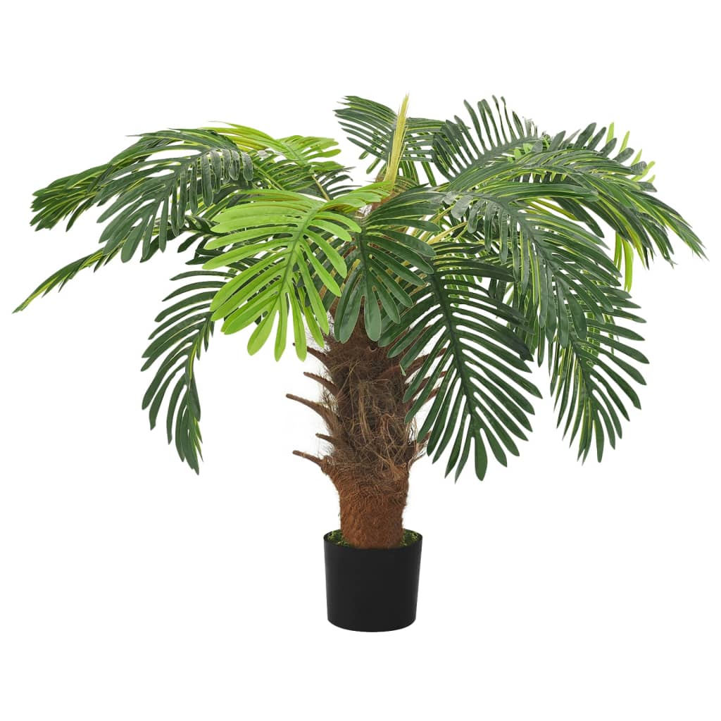 vidaXL Artificial Cycas Palm with Pot 90 cm Green