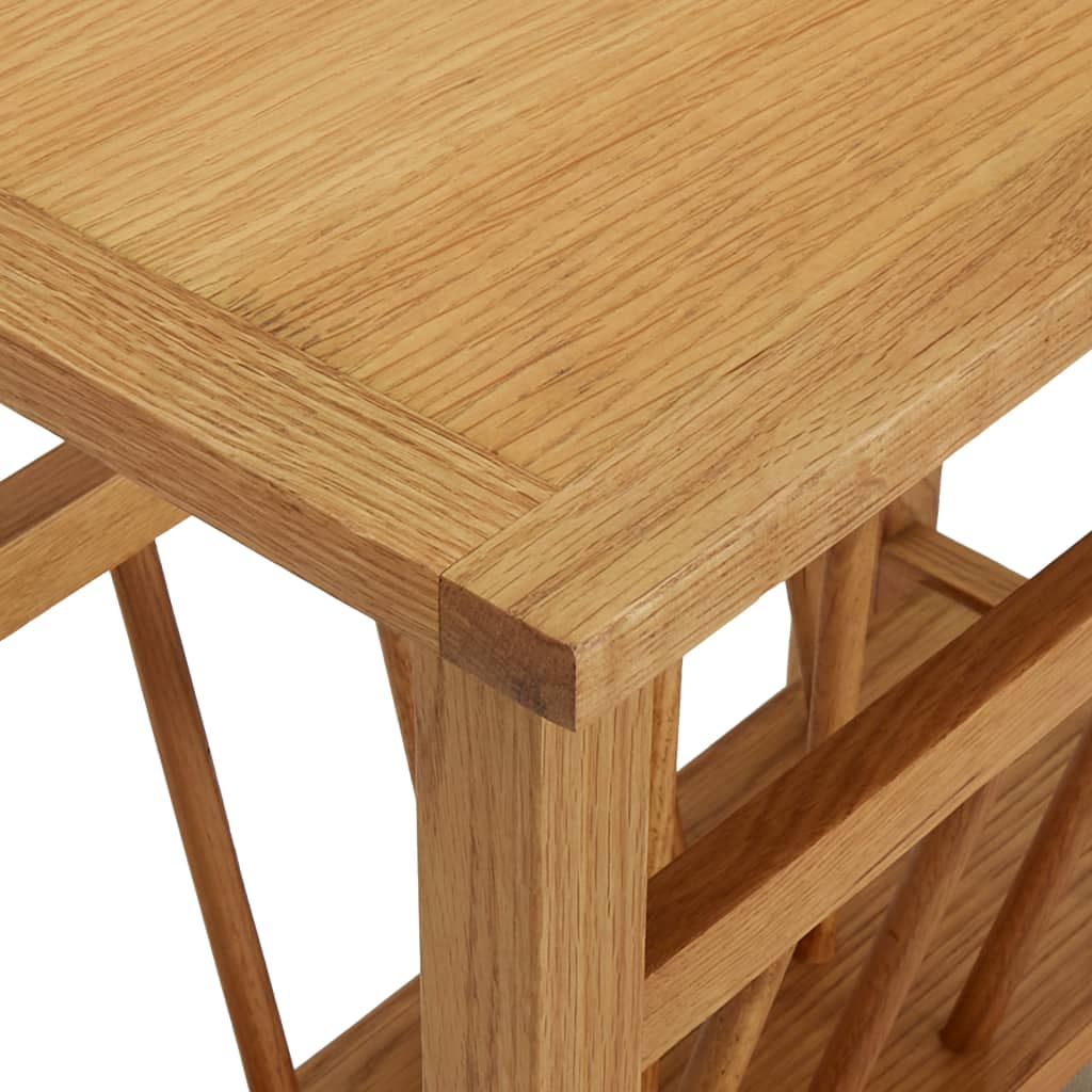 vidaXL Magazine Table 45x27x42 cm Solid Oak Wood