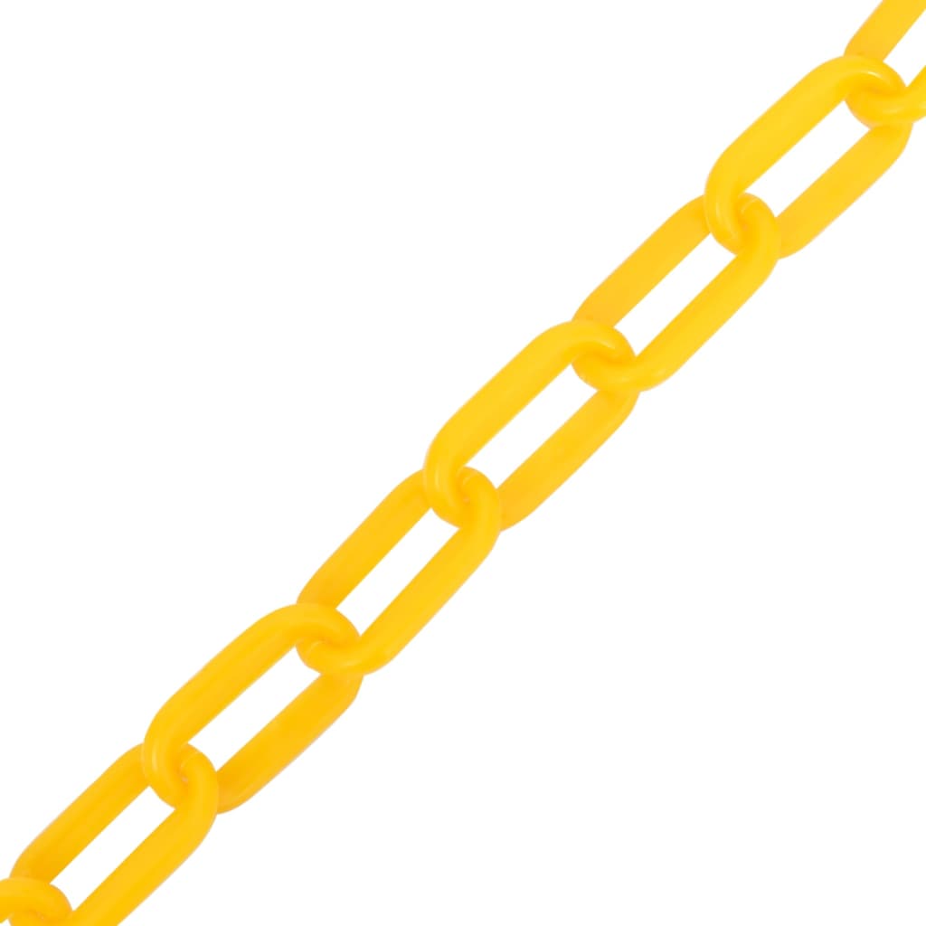 vidaXL Warning Chain Yellow 30 m Ø8 mm Plastic
