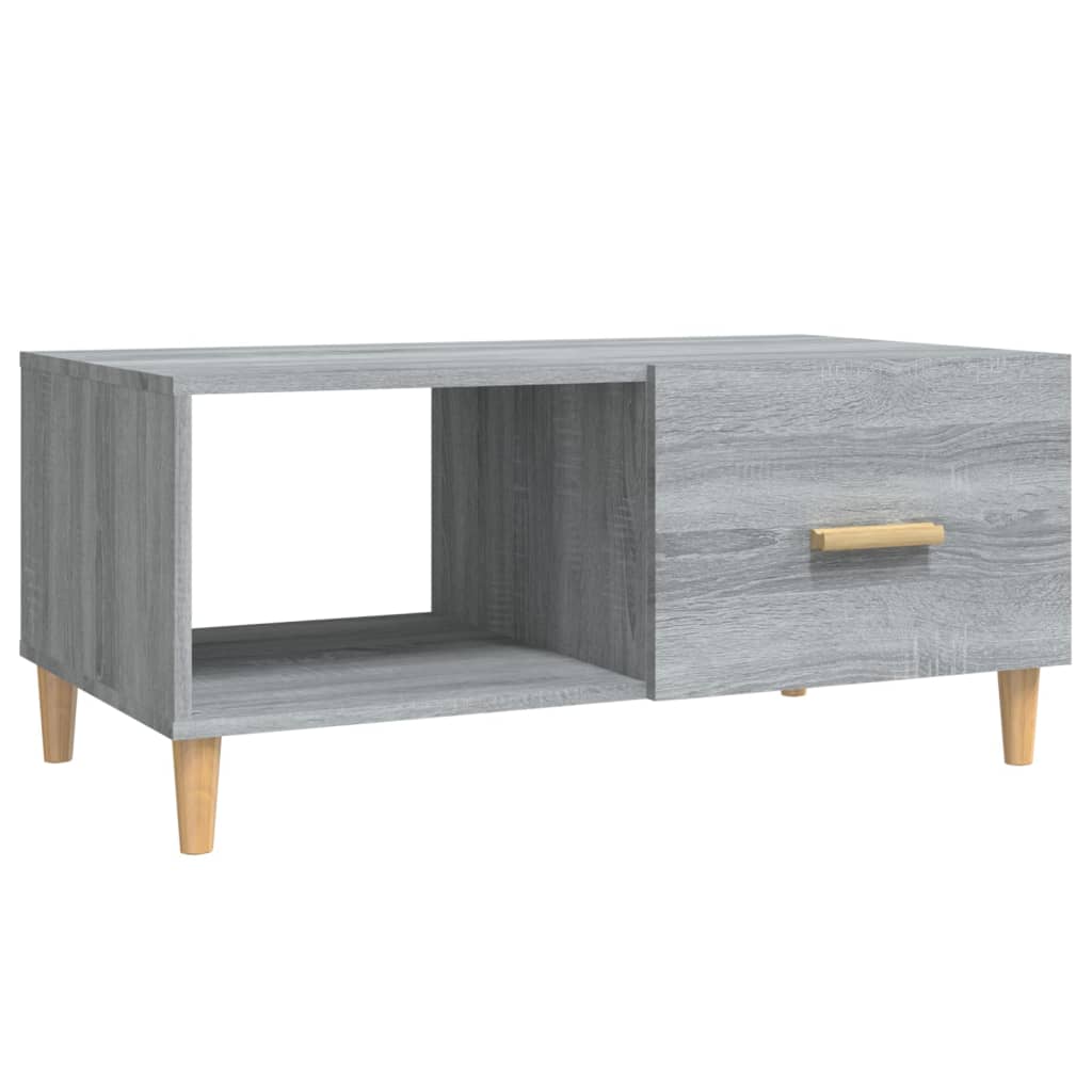 vidaXL Coffee Table Grey Sonoma 89,5x50x40 cm Engineered Wood