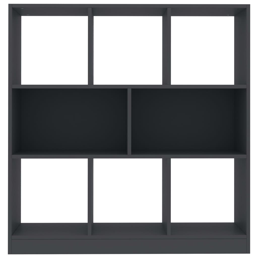 vidaXL Book Cabinet Grey 97.5x29.5x100 cm Engineered Wood